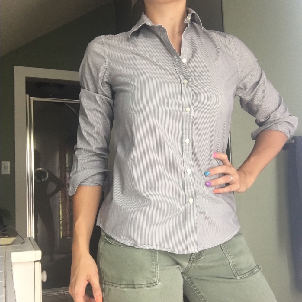 Classic Striped Button Shirt-Tailored